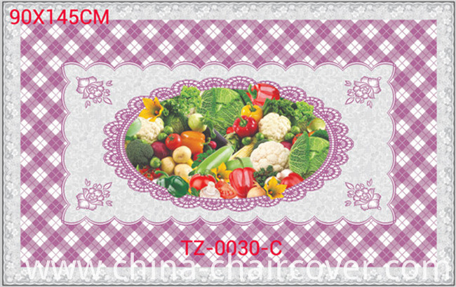Colorfull PVC Printed Transparent Tablecloth of Independent Design 90*145cm Factory Wholesale